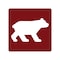 Sign Solutions Usa Bear Viewing Area (Symbol), Aluminum, 30 in x 30 in DUS08DWT3030RS-012 - alternate 1